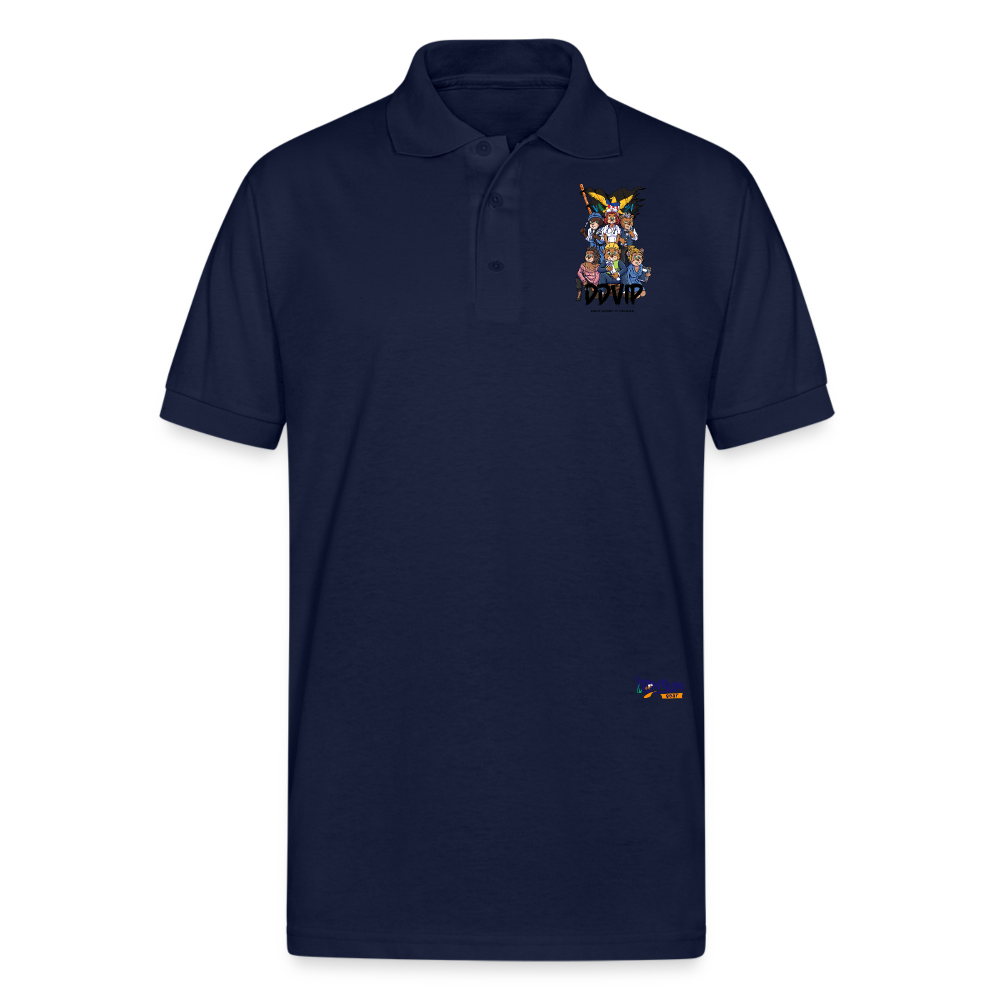 DDVIP Prol Gildan Unisex 50/50 Jersey Polo - navy