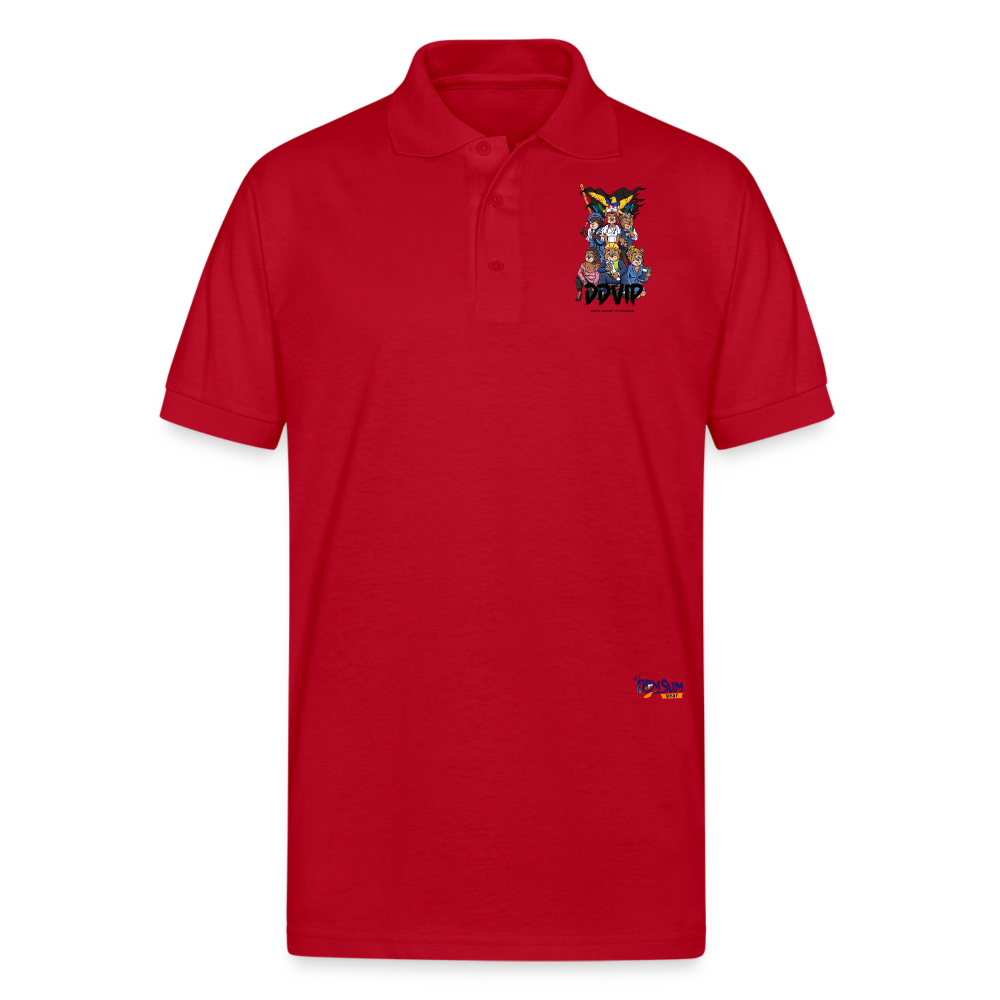 DDVIP Prol Gildan Unisex 50/50 Jersey Polo - red