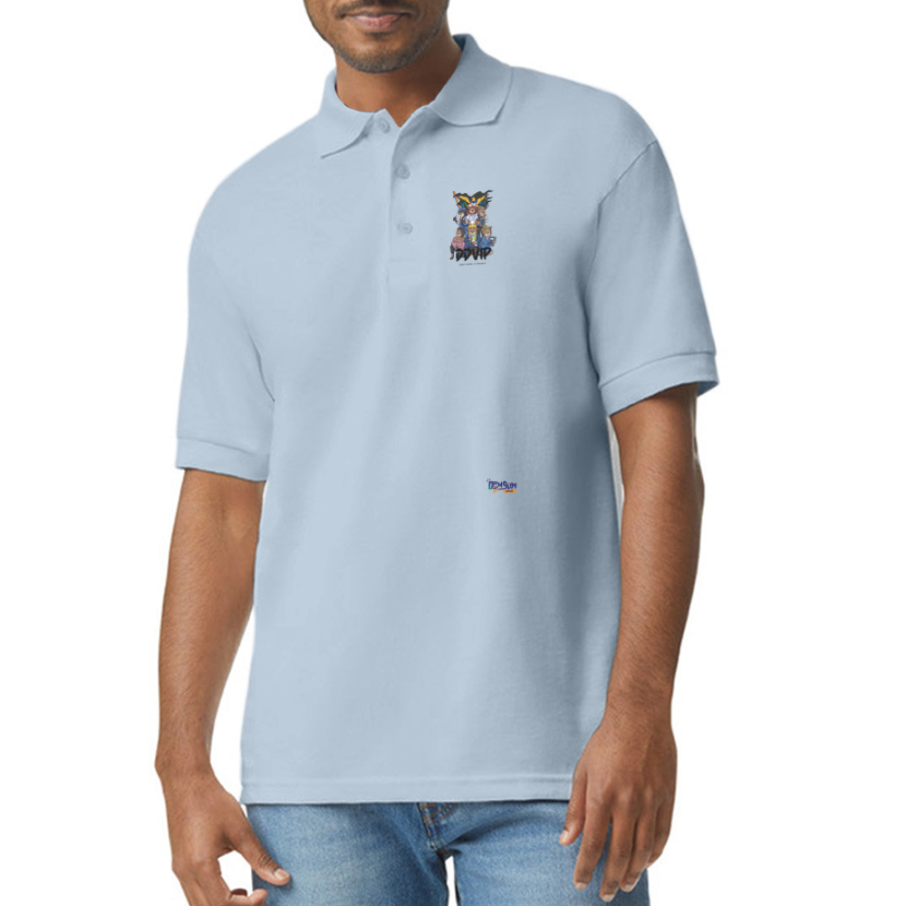 DDVIP Prol Gildan Unisex 50/50 Jersey Polo - light blue