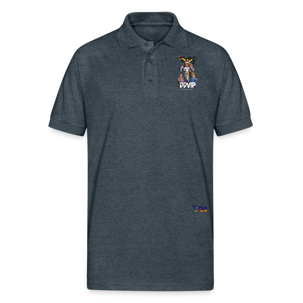 WL DDVIP Pro Gildan Unisex 50/50 Jersey Polo - deep heather