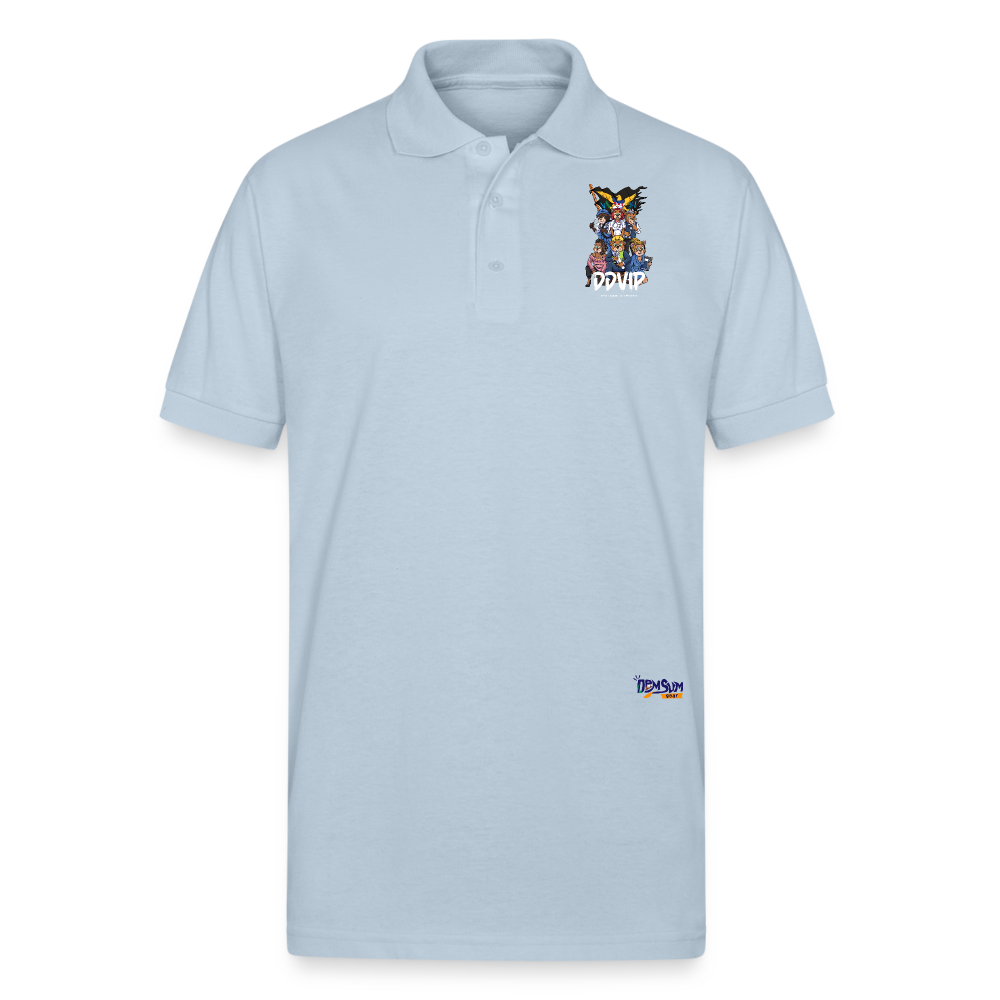 WL DDVIP Pro Gildan Unisex 50/50 Jersey Polo - light blue
