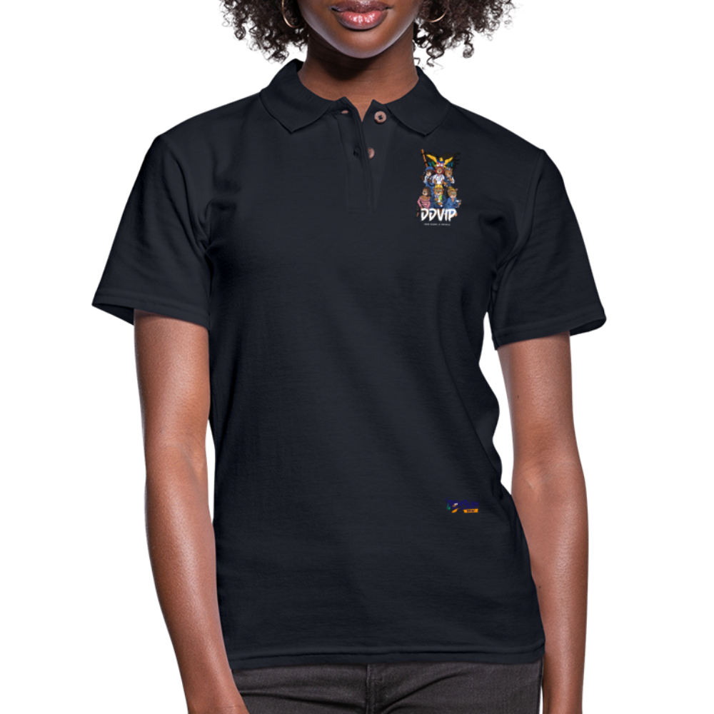 WL DDVIP Pro DDVIP Professional Women's Pique Polo Shirt - midnight navy