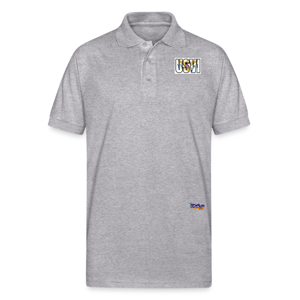 USVI Gildan Unisex 50/50 Jersey Polo - heather gray