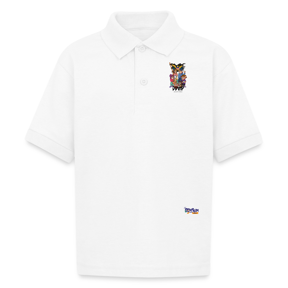 DDVIP KIDS Gildan Kid's 50/50 Jersey Polo - white