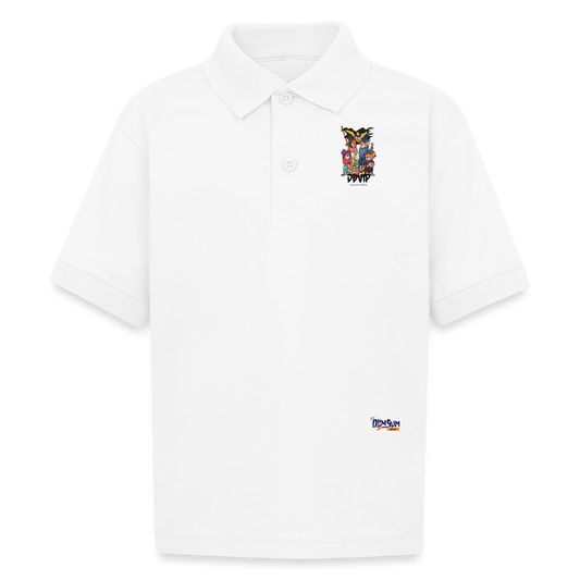 DDVIP KIDS Gildan Kid's 50/50 Jersey Polo - white