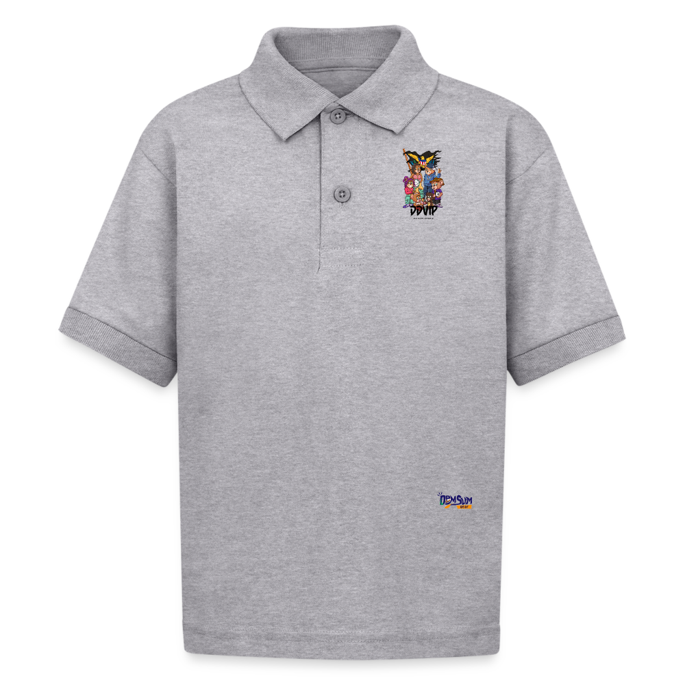 DDVIP KIDS Gildan Kid's 50/50 Jersey Polo - heather gray