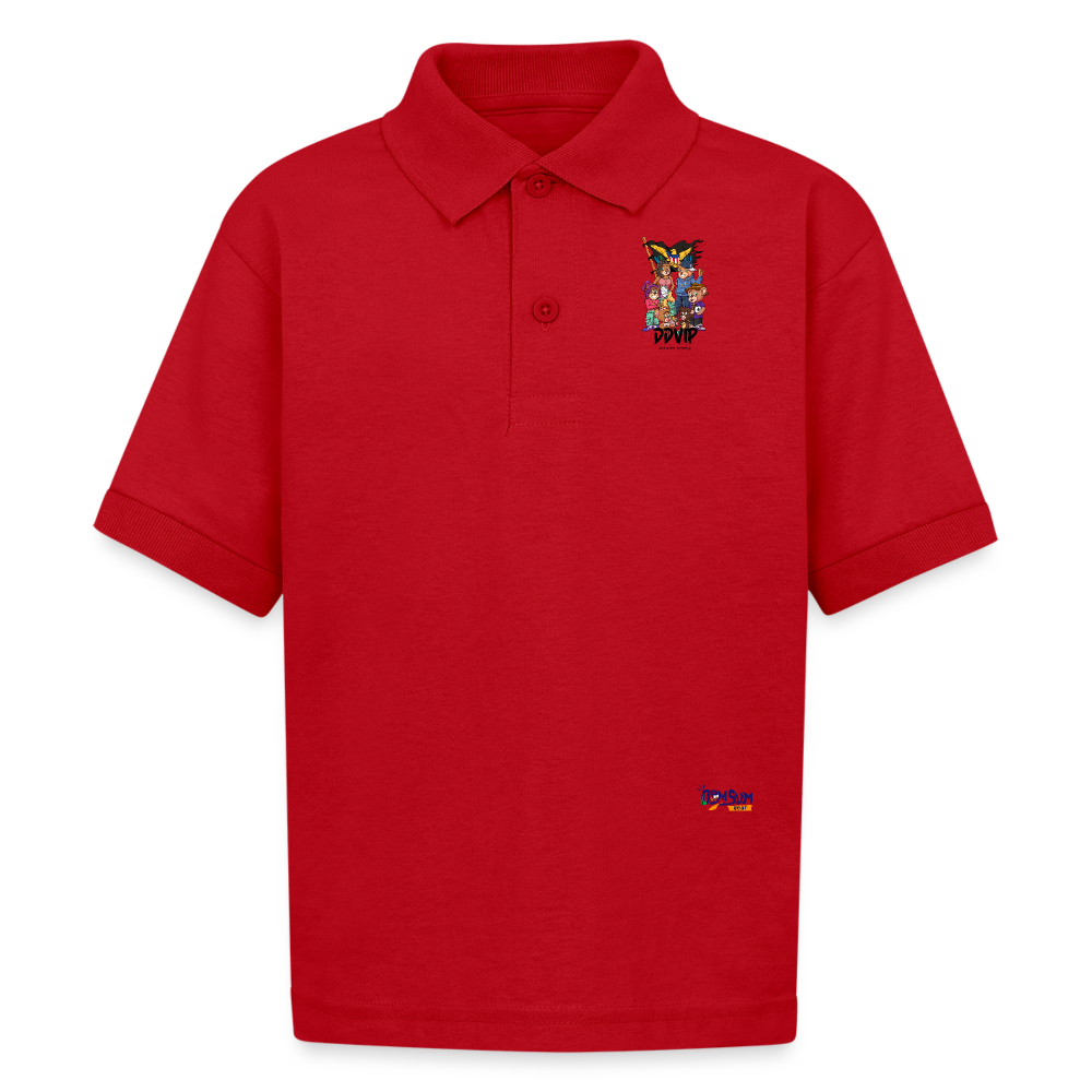 DDVIP KIDS Gildan Kid's 50/50 Jersey Polo - red