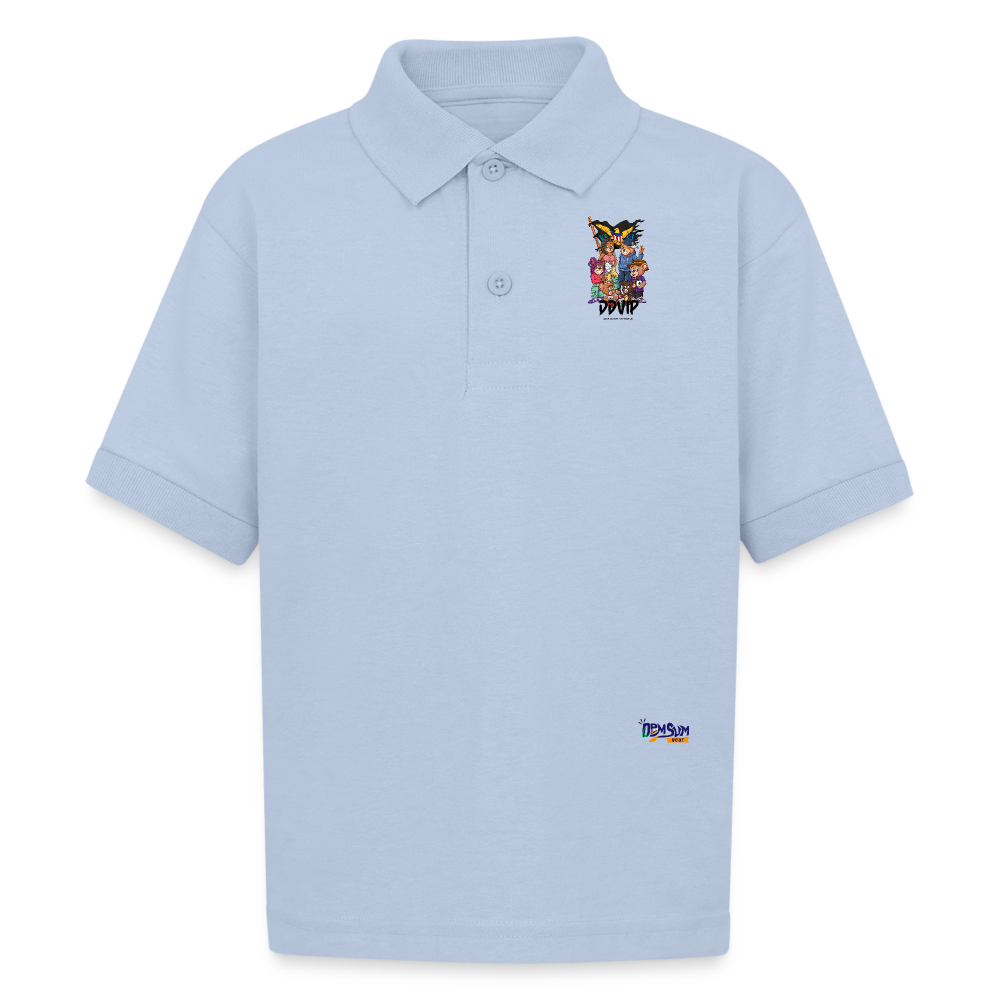 DDVIP KIDS Gildan Kid's 50/50 Jersey Polo - light blue
