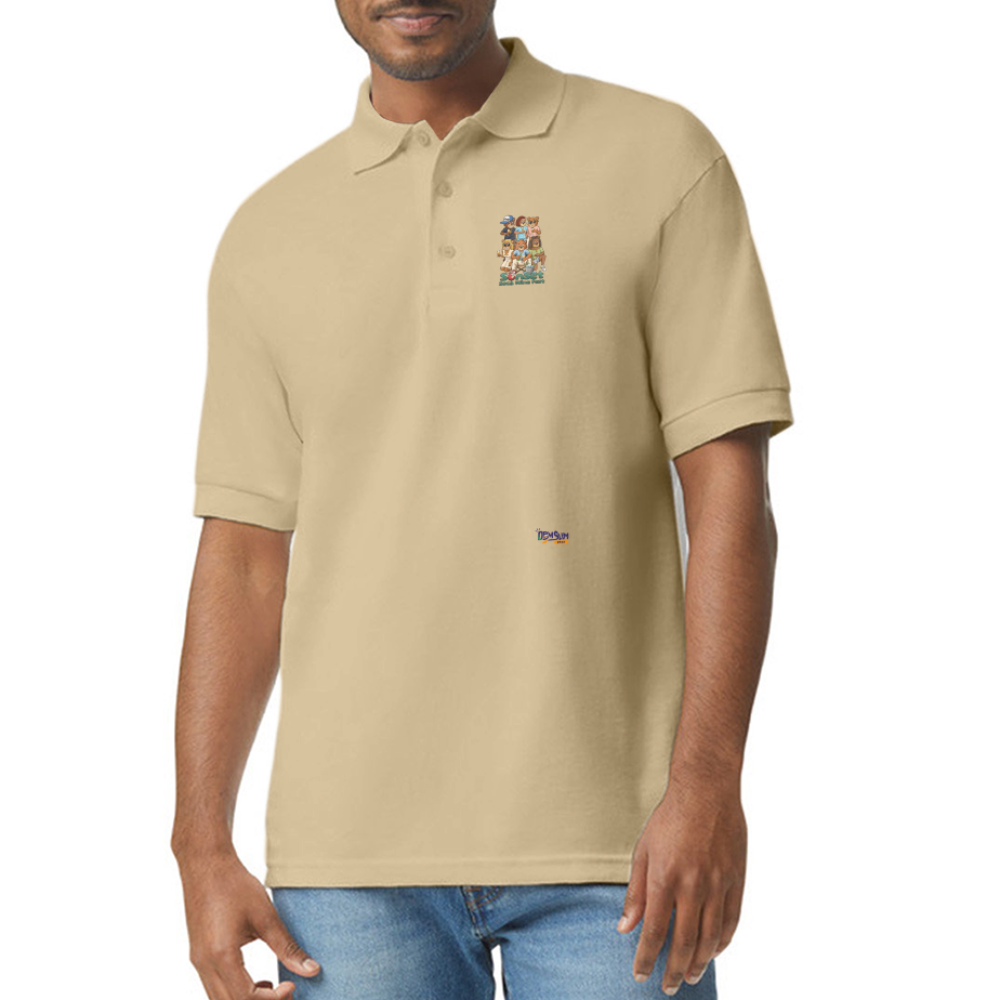 CHARACTER SUNSET SOCA Gildan Unisex 50/50 Jersey Polo - Sand
