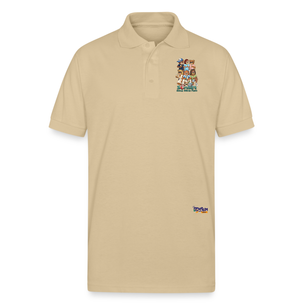 CHARACTER SUNSET SOCA Gildan Unisex 50/50 Jersey Polo - Sand