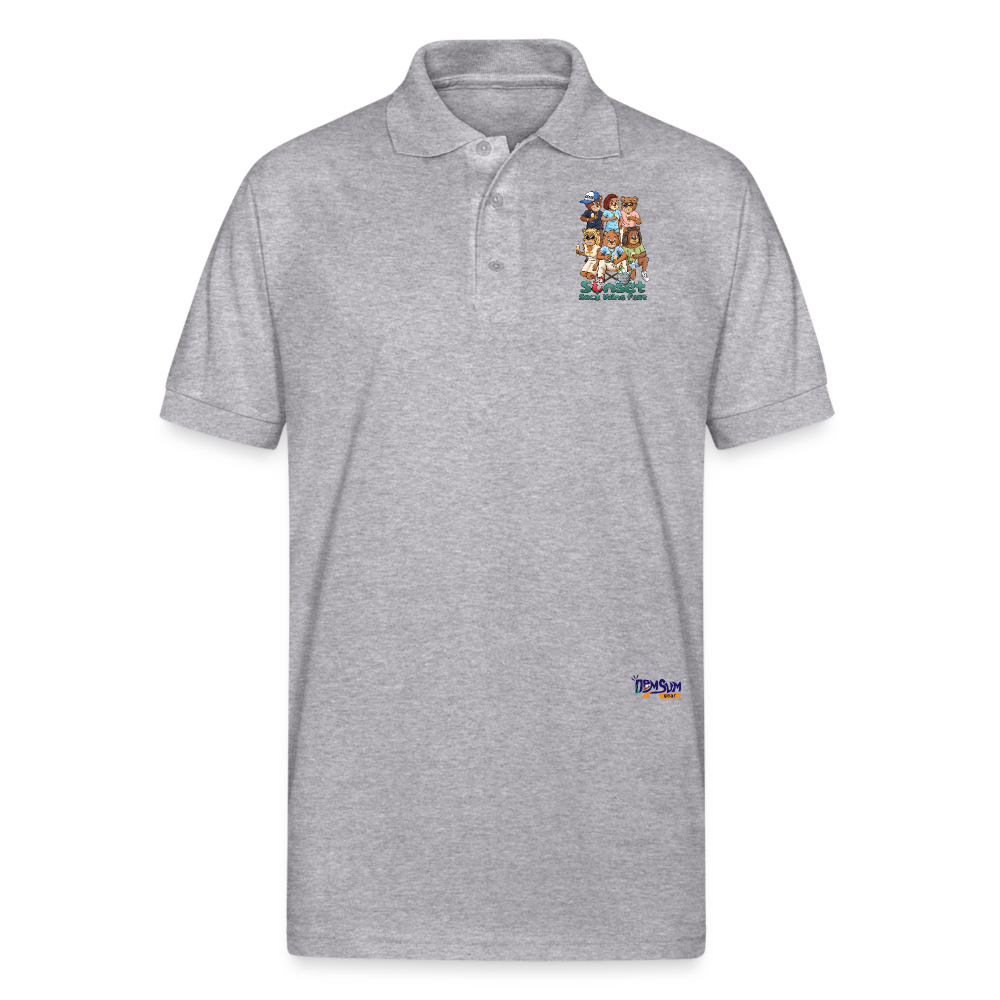 CHARACTER SUNSET SOCA Gildan Unisex 50/50 Jersey Polo - heather gray