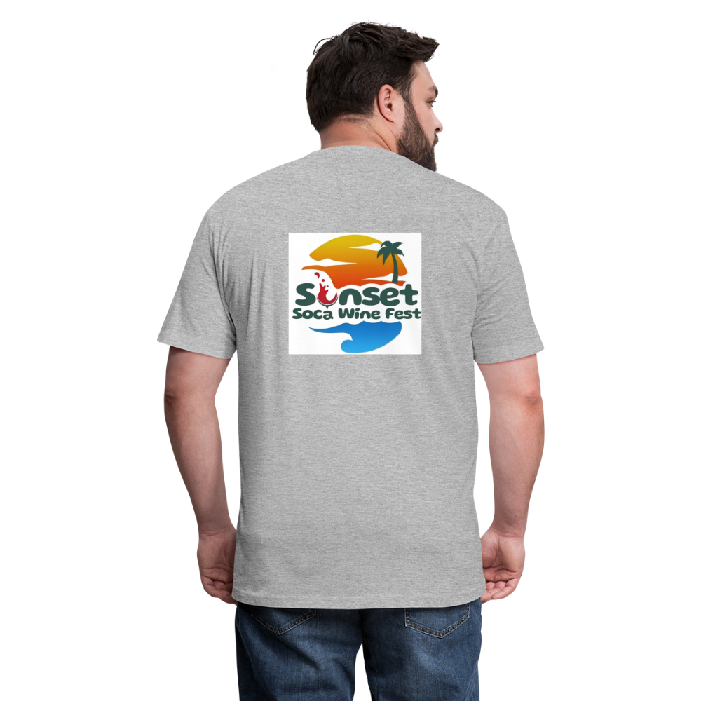 SUNSET LOGO Fitted Cotton/Poly T-Shirt by Next Level - heather gray