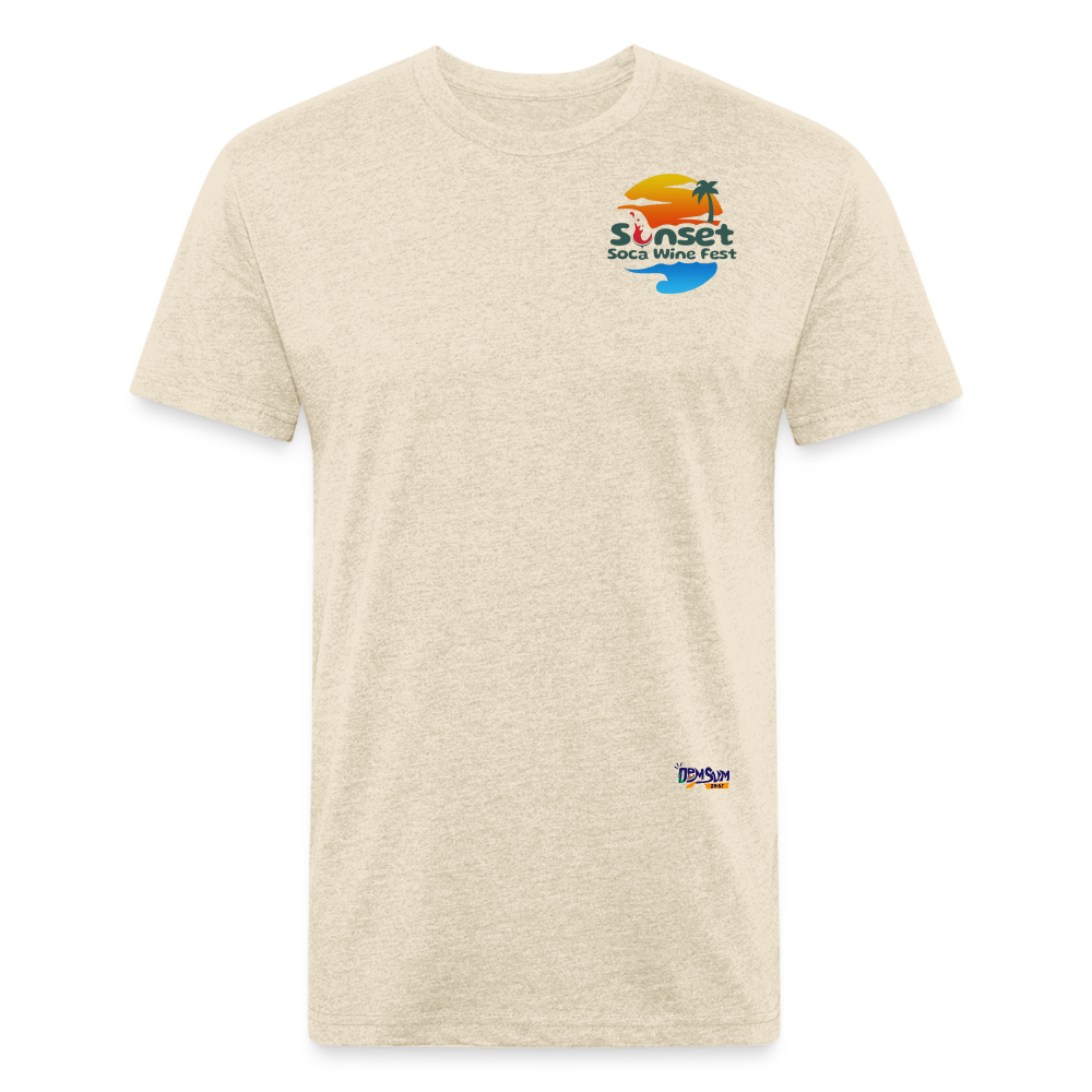 SUNSET LOGO Fitted Cotton/Poly T-Shirt by Next Level - heather cream