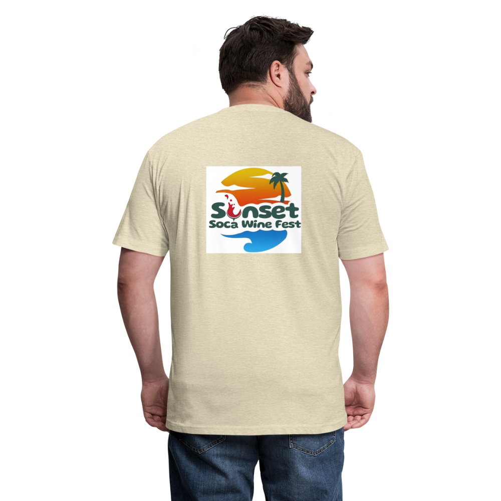 SUNSET LOGO Fitted Cotton/Poly T-Shirt by Next Level - heather cream