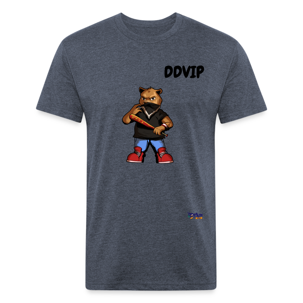 DDVIP Fitted Cotton/Poly T-Shirt by Next Level - heather navy