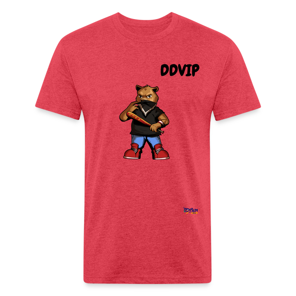 DDVIP Fitted Cotton/Poly T-Shirt by Next Level - heather red