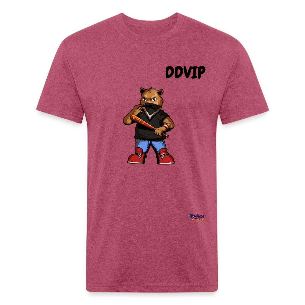 DDVIP Fitted Cotton/Poly T-Shirt by Next Level - heather burgundy