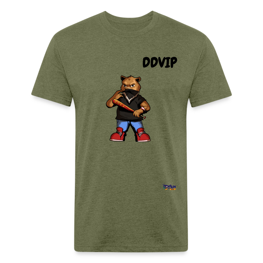 DDVIP Fitted Cotton/Poly T-Shirt by Next Level - heather military green