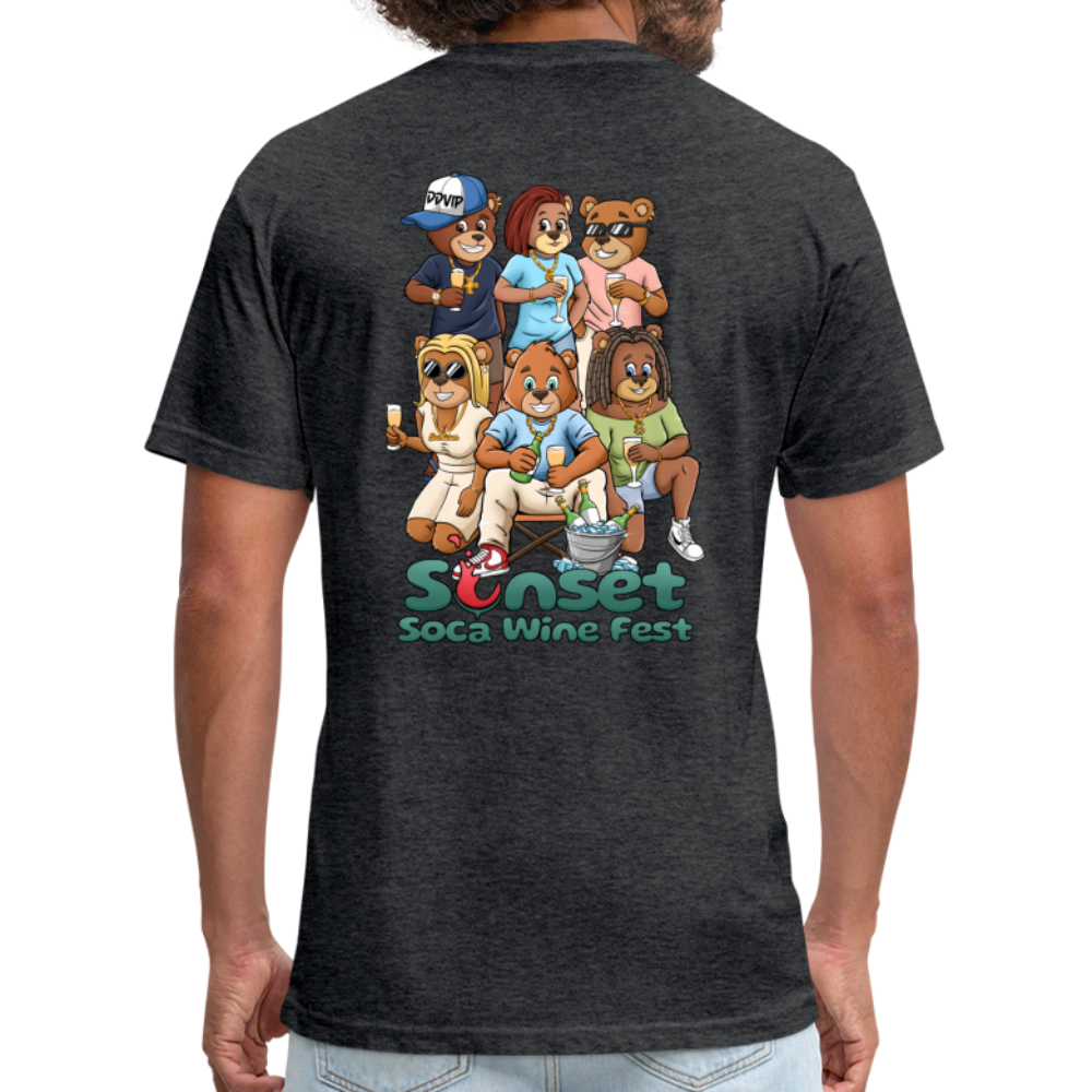 SUNSET BEARS Fitted Cotton/Poly T-Shirt by Next Level - heather black