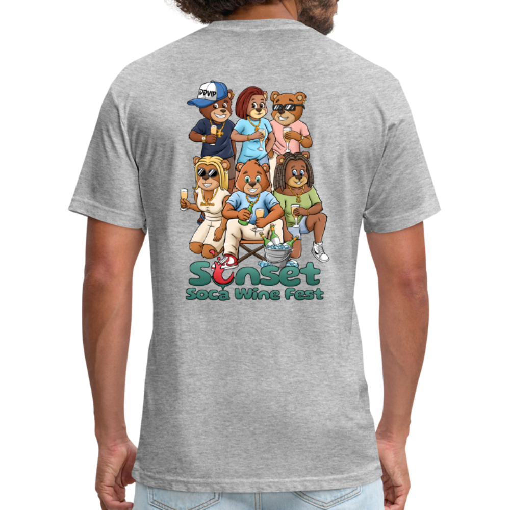 SUNSET BEARS Fitted Cotton/Poly T-Shirt by Next Level - heather gray