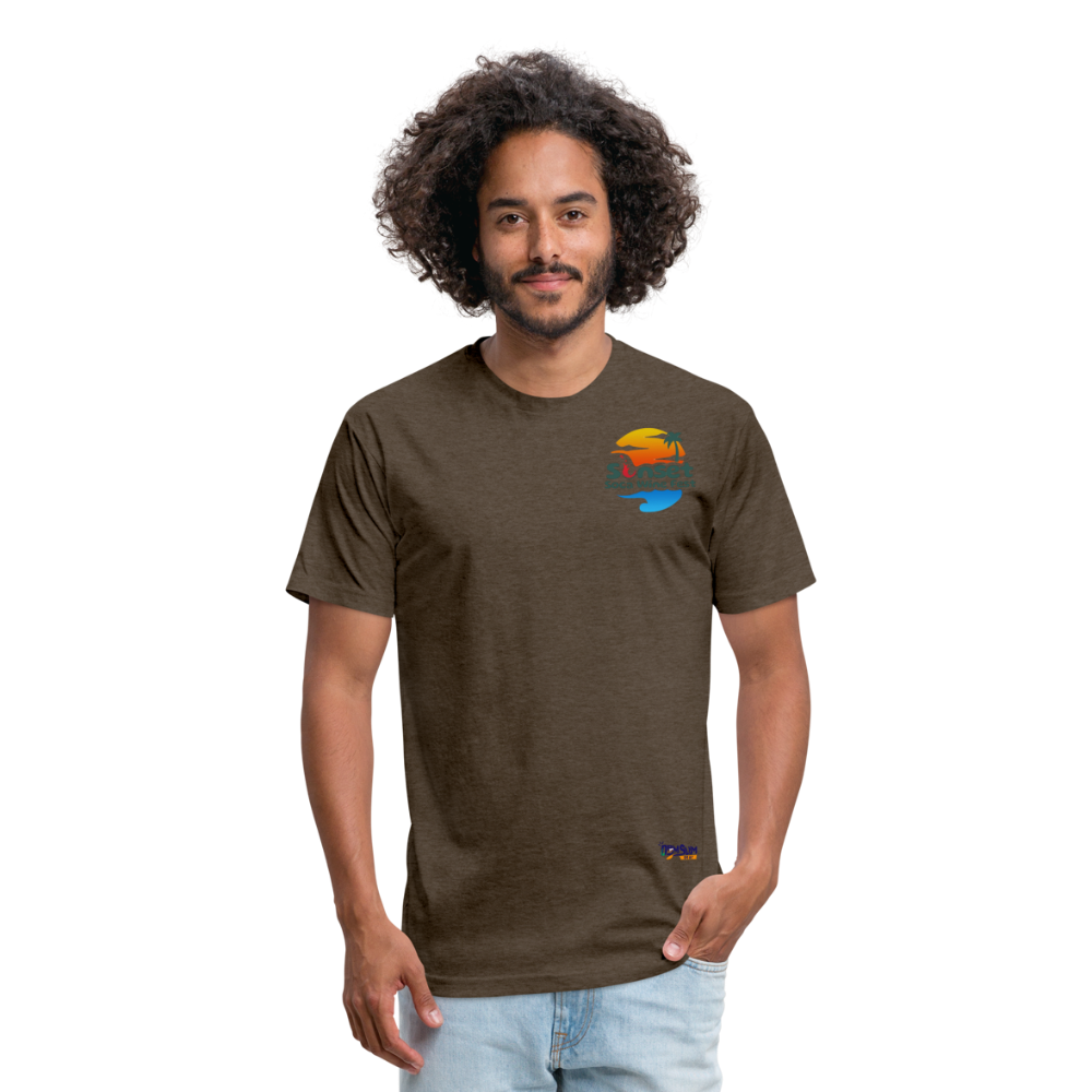 SUNSET BEARS Fitted Cotton/Poly T-Shirt by Next Level - heather espresso