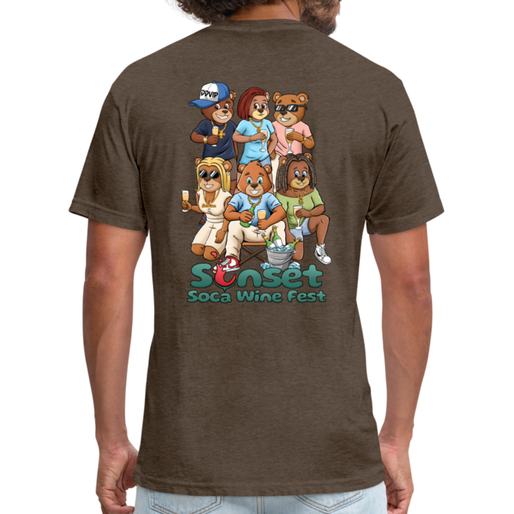 SUNSET BEARS Fitted Cotton/Poly T-Shirt by Next Level - heather espresso