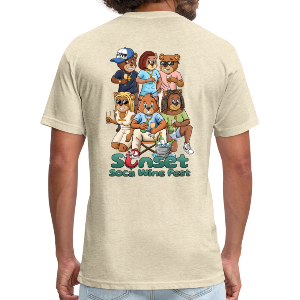 SUNSET BEARS Fitted Cotton/Poly T-Shirt by Next Level - heather cream