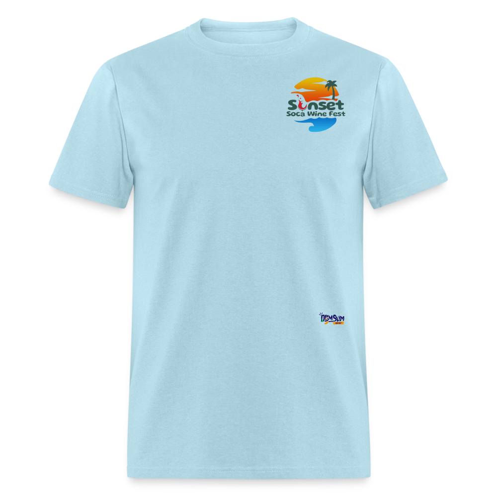 SUNSET CHARACTERS COLORFUL2 Unisex Classic T-Shirt - powder blue