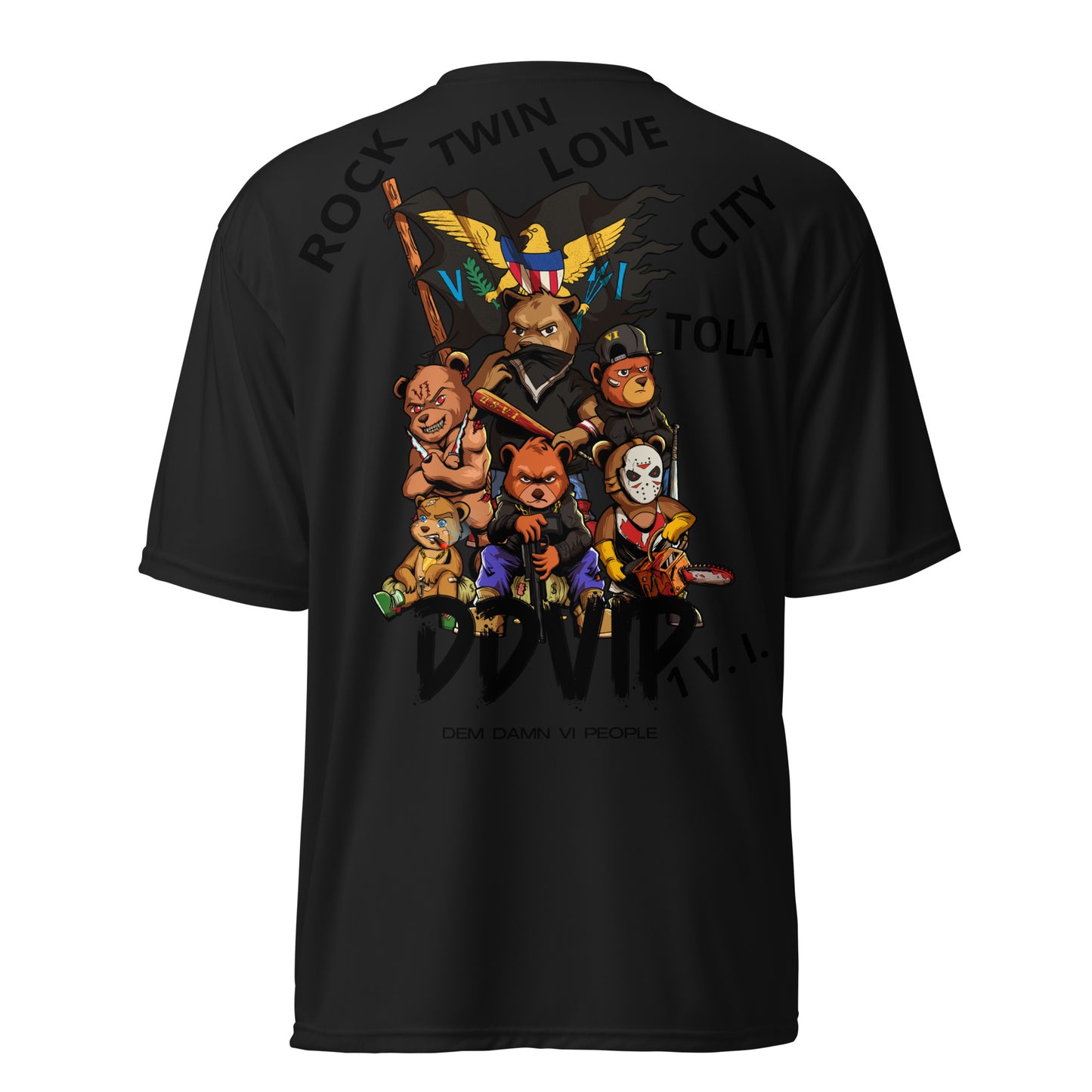 VI Hustle Unisex performance crew neck t-shirt