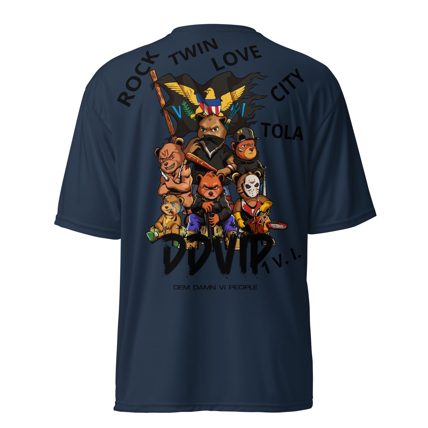 VI Hustle Unisex performance crew neck t-shirt