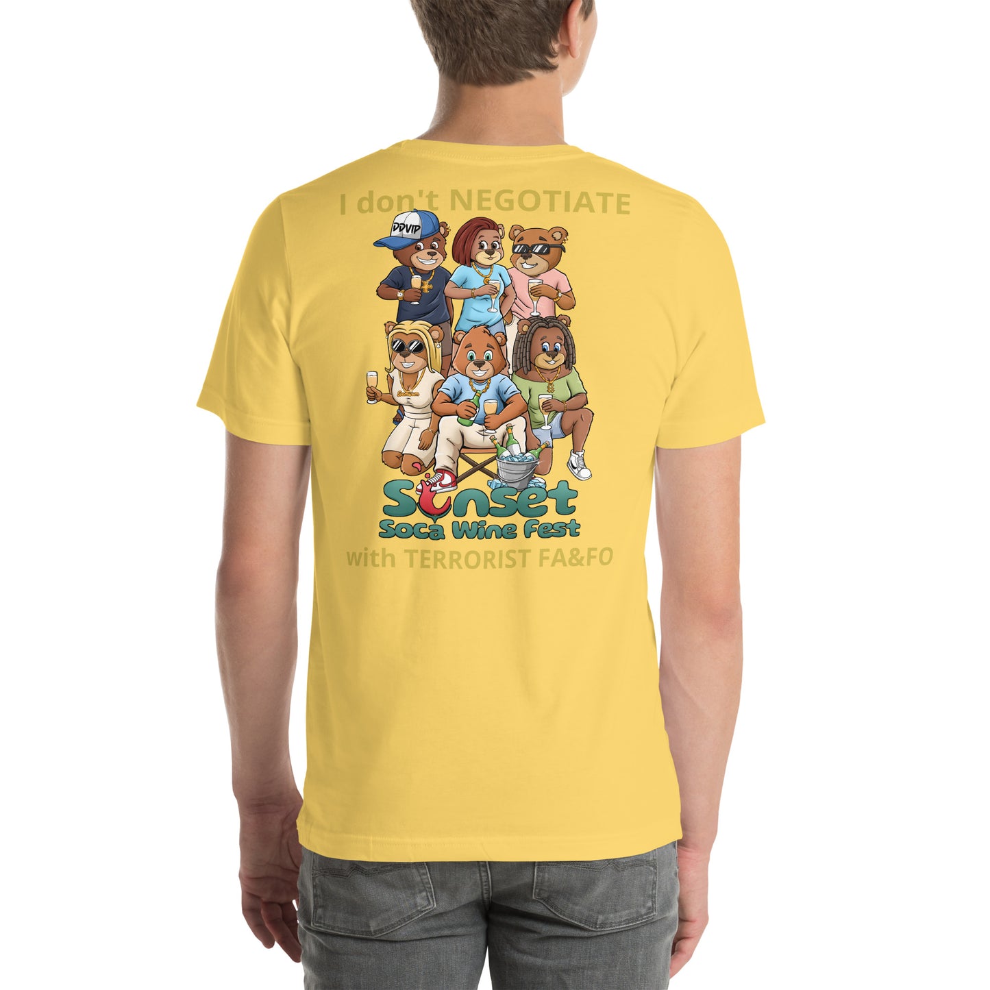 Sunset Soca Don't Negotiate Unisex t-shirt