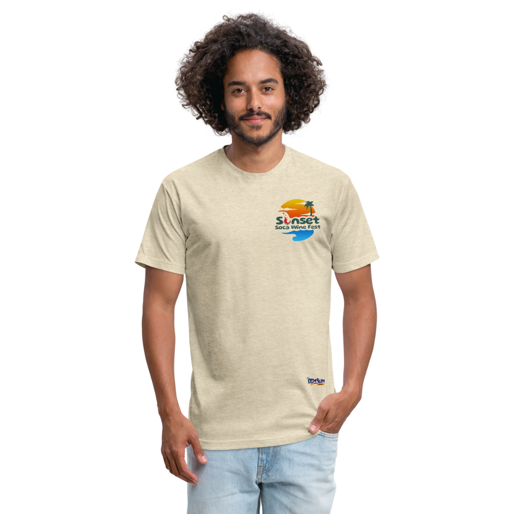 Sunset Char & Barcode Fitted - heather cream
