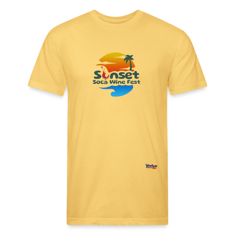 Big Sunset front Fitted - pastel yellow