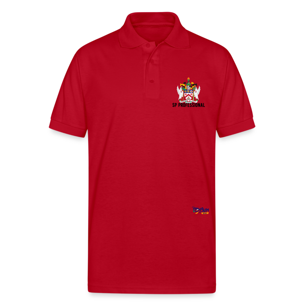 SP St Kitts n Nevis  Unisex 50/50 Jersey Polo - red