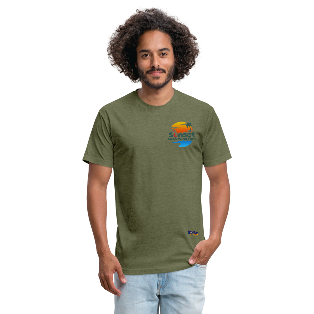 Sunset Char & Barcode Fitted - heather military green