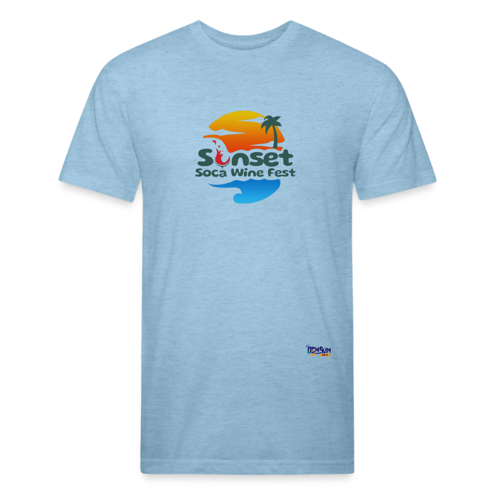 Big Sunset front Fitted - heather blue