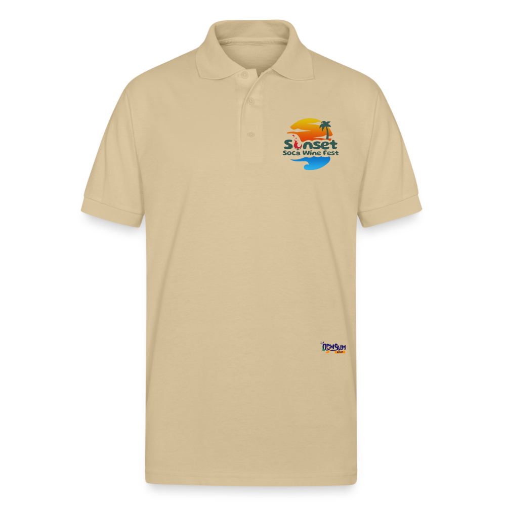 Sunset Gildan Unisex 50/50 Jersey Polo - Sand