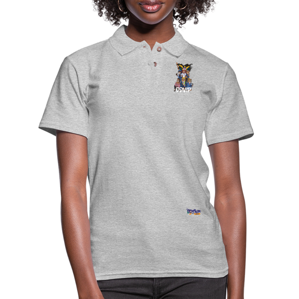 WL DDVIP Pro DDVIP Professional Women's Pique Polo Shirt - heather gray