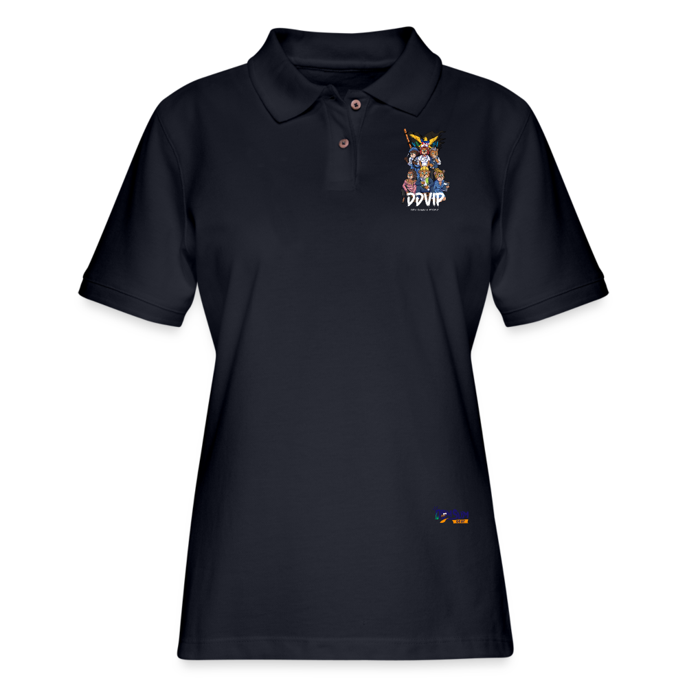 WL DDVIP Pro DDVIP Professional Women's Pique Polo Shirt - midnight navy