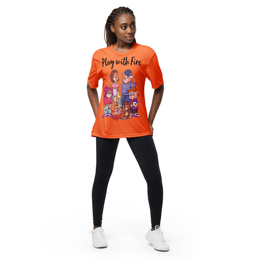Play w fire Unisex performance crew neck t-shirt