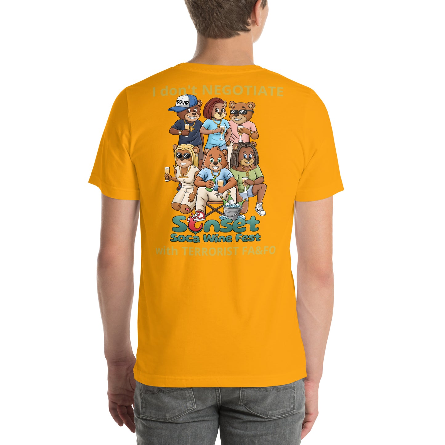 Sunset Soca Don't Negotiate Unisex t-shirt